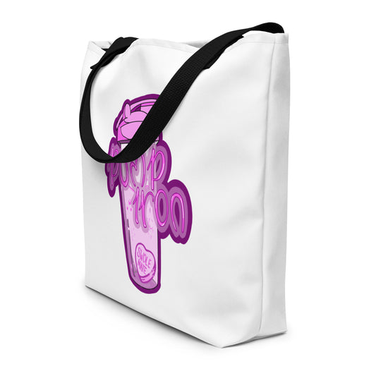 Pump Iron Heart Large Tote Bag