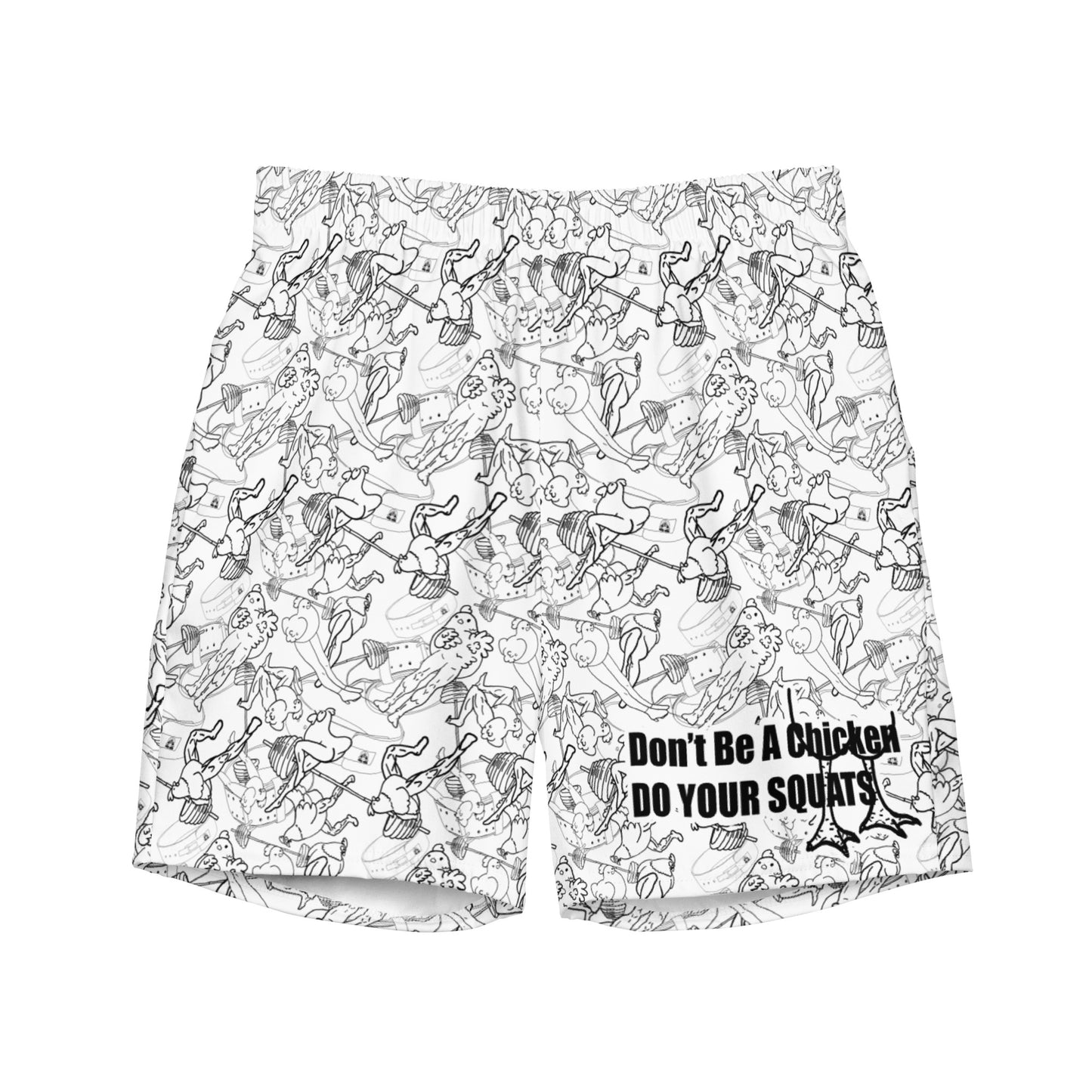 Chicken Squats Swim Trunks