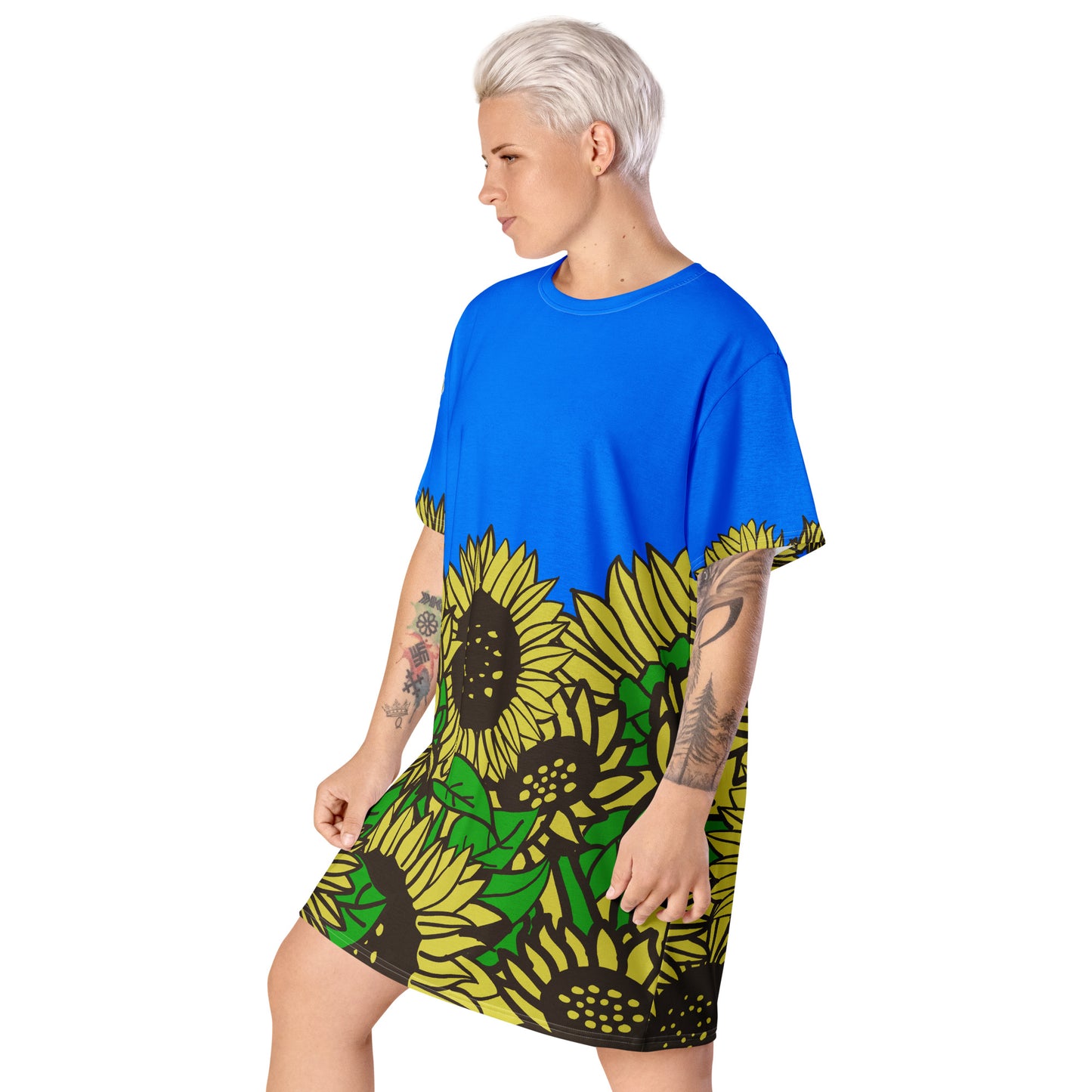 Sunflower T-shirt dress