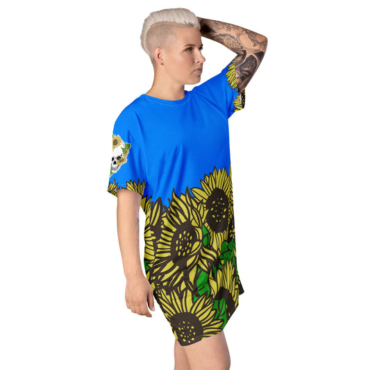 Sunflower T-shirt dress