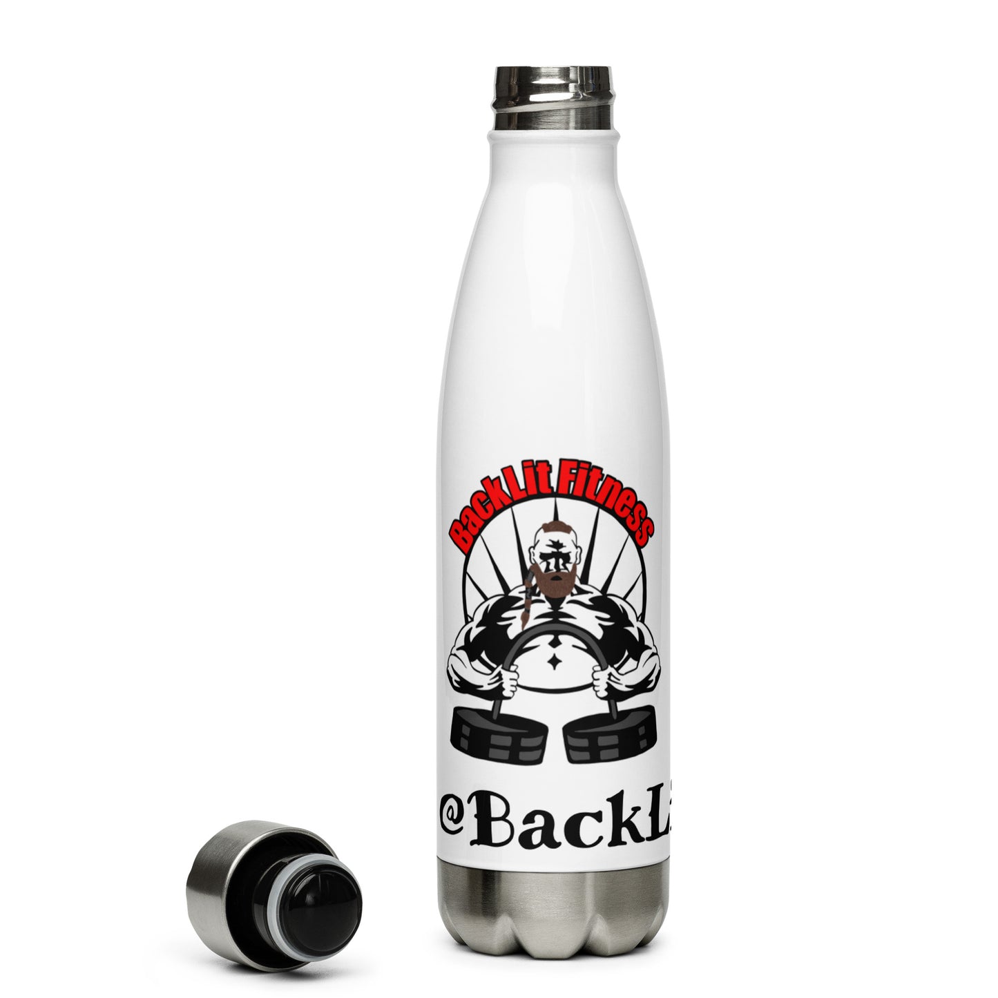 Backlit Fitness Stainless Steel Water Bottle